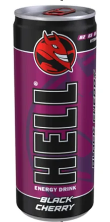 ENERĢIJAS DZĒRIENS HELL BLACK CHERRY, 250 ML (DEP)