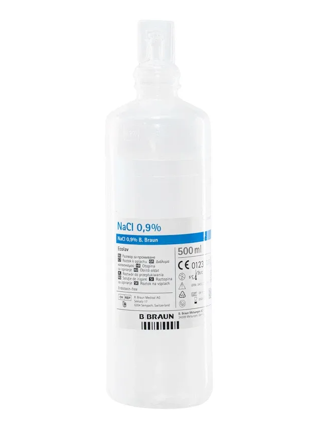 Sodium chloride 0,9% ecolav skalošanas šķīdums B.braun, 500 ml