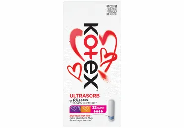 HIGIĒNISKIE TAMPONI KOTEX ULTRASORB SUPER 32GAB.