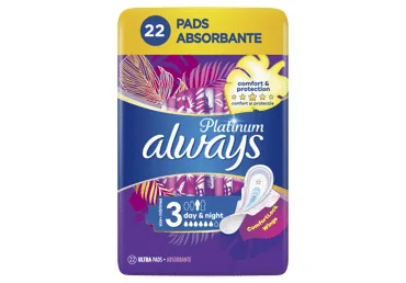 HIGIĒNISKĀS PAKETES ALWAYS PLATINUM NIGHT 22GAB.
