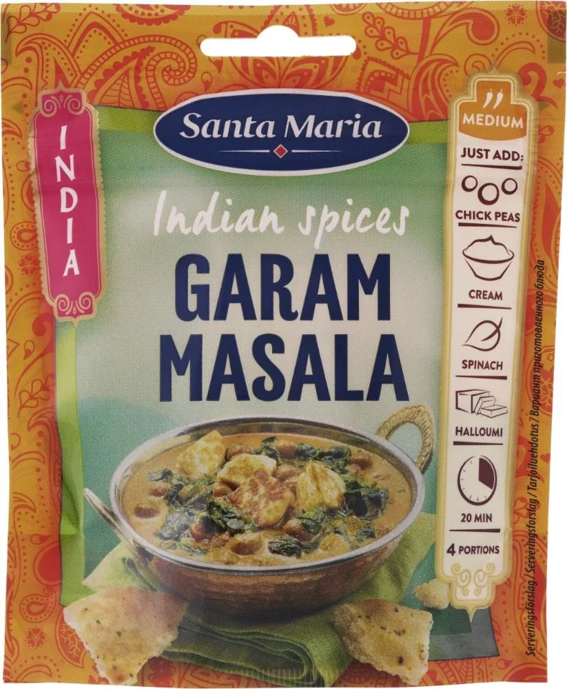 INDIJAS GARŠVIELA GARAM MASALA 33G, SANTA MARIA