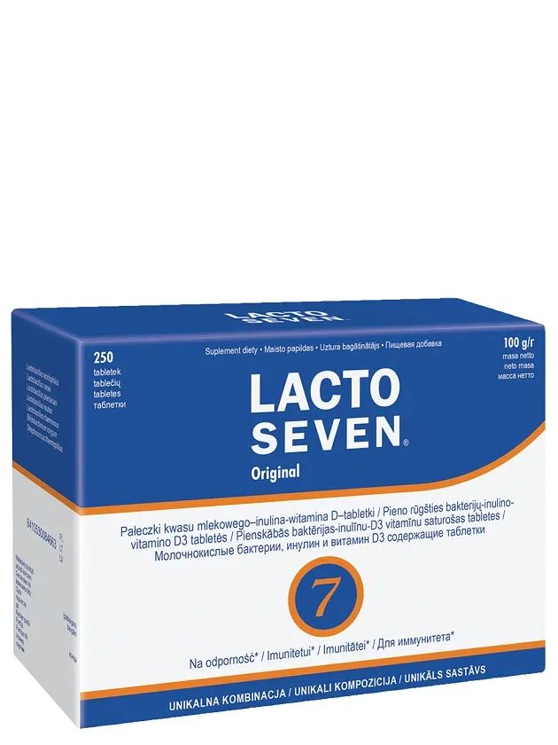 Lacto seven, 250 tabletes