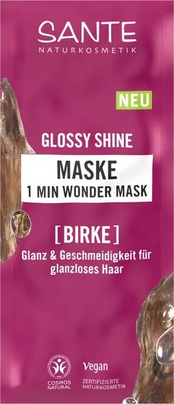 Маска для волос Sante Glossy Shine 1 Min Birch Wonder, 20 мл