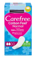 Carefree Cotton Feel Normal aloe ikdienas ieliktnīši, 20 gab.