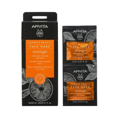 Apivita Express Beauty sejas maska ​​ar apelsīniem 2 x 8 ml