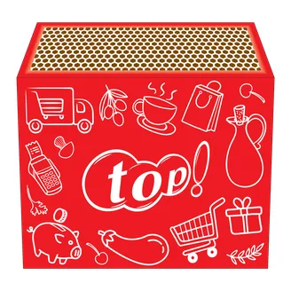 SĒRKOCIŅI TIP TOP SAFETY MATCHES TOP LOGO LIELIE 30GAB