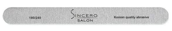 Sincero Salon Profesional 180/240 pelēka nagu vīlīte, 1 gab.