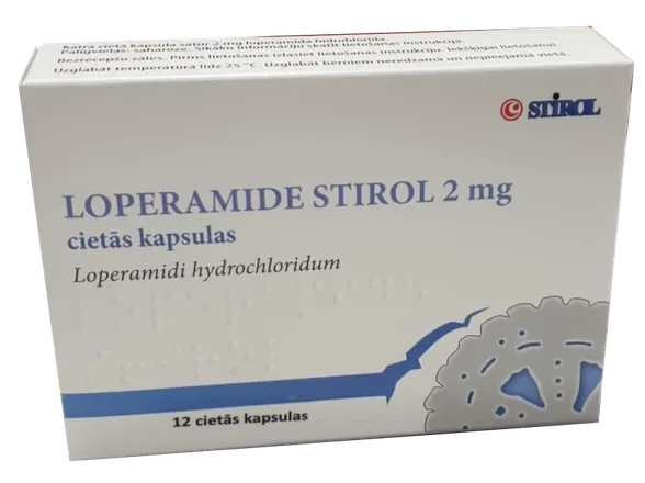 Loperamide Stirol 2 mg cietās kapsulas, 12 gab.