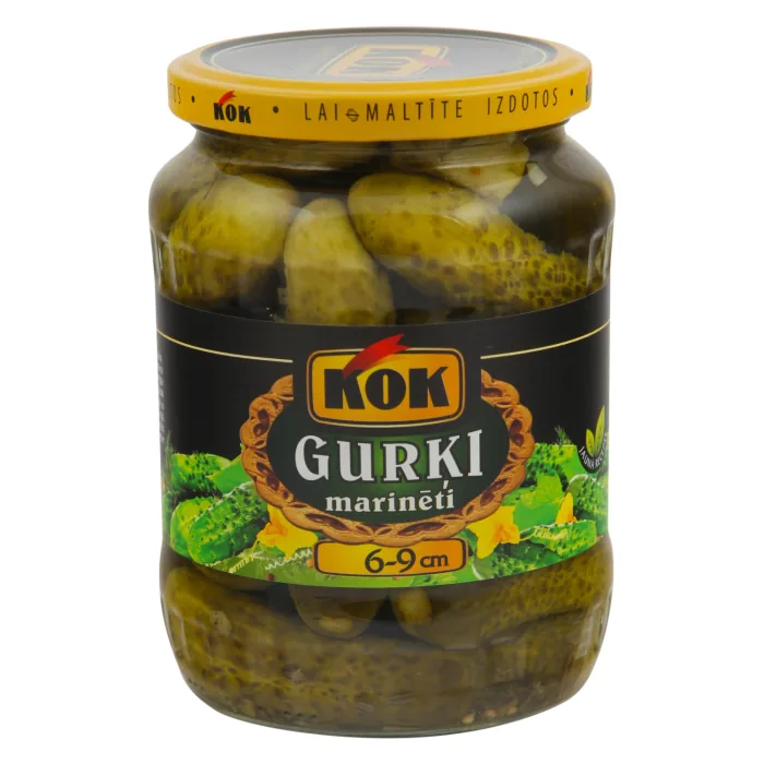 GURĶI KOK MARINĒTI 6-9CM 680G/340G