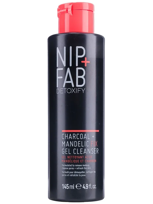 Nip+Fab Charcoal + Mandelic attīrīšanas līdzeklis, 145 ml