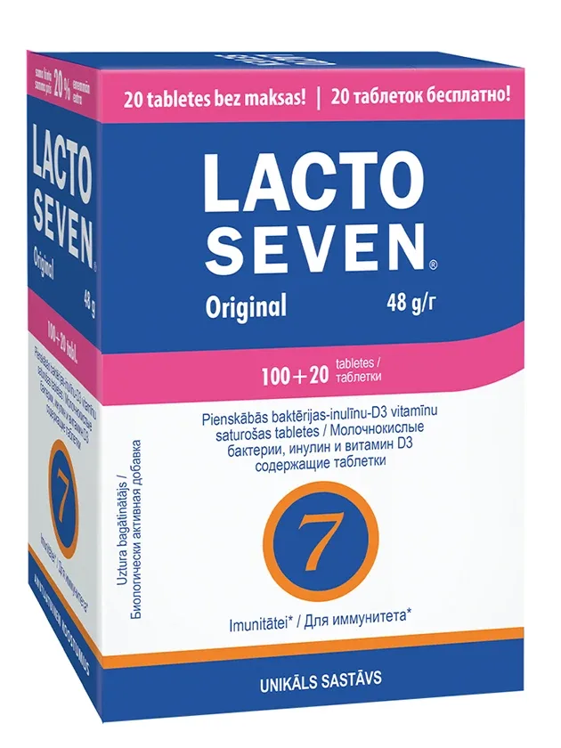 Lacto seven, 120 tabletes