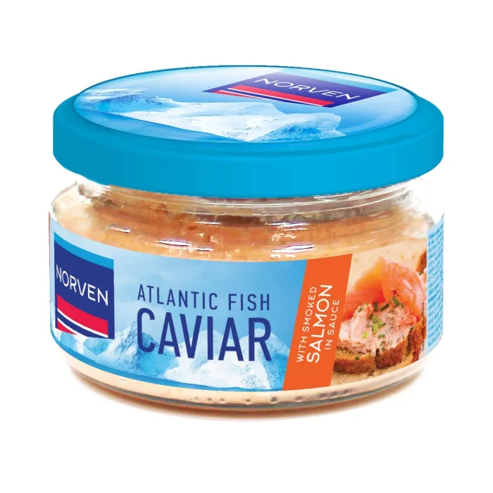 ATLANTIJAS ZIVJU IKRU PASTA NORVEN BALTAJĀ MĒRCĒ AR KŪPINĀTU LASI 160G