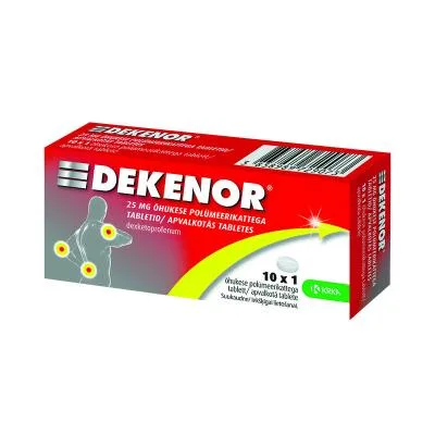 Dekenor 25 mg apvalkotās tabletes N10
