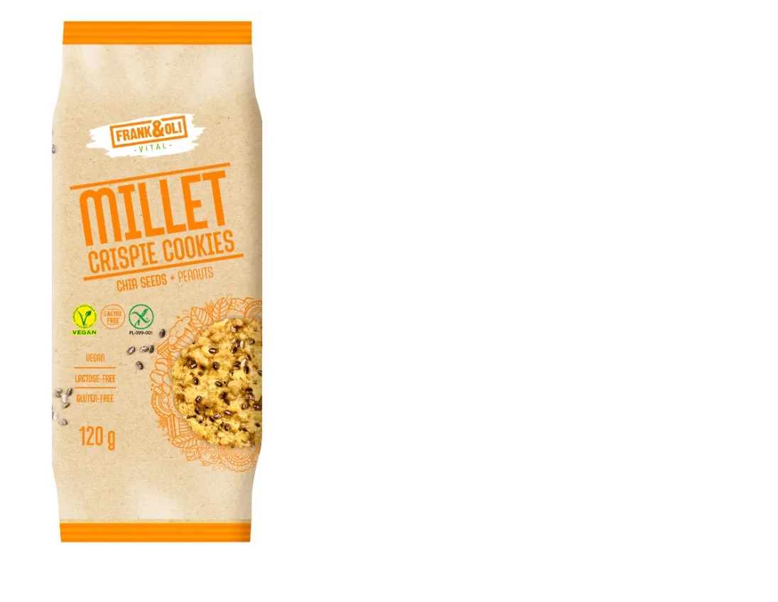 VEGĀNU PROSAS CEPUMI FRANK&OLI, AR ČIA SĒKLĀM UN ZEMESRIEKSTIEM, 120G