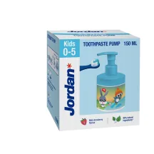 ZOBU PASTA JORDAN AR DOZATORU, BĒRNIEM LĪDZ 5G. 150ML
