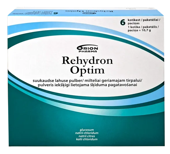 Rehydron Optim 10,7 g pulveris paciņas, 6 gab.