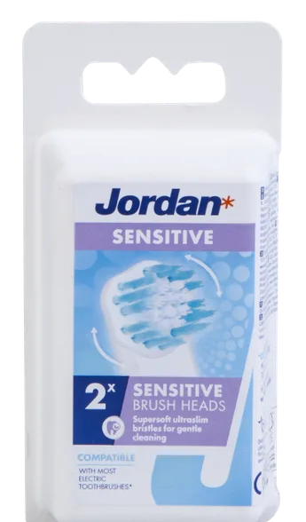 Jordan Sensitive elektriskās zobu birstes uzgaļi, 2 gab.