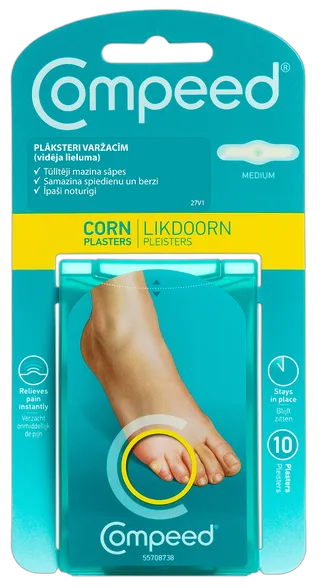 Compeed vidēja lieluma plāksteri varžacīm, 10 gab.