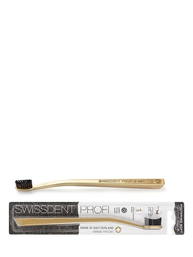 Swissdent Whitening Soft zobu birste ar aktīvo ogli, 1 gb.
