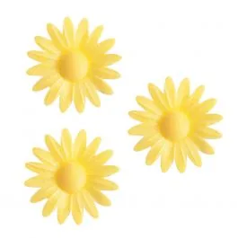 DEKORI VAFEĻU MARGRIETIŅAS DZELTENAS 45MM 100 GAB.