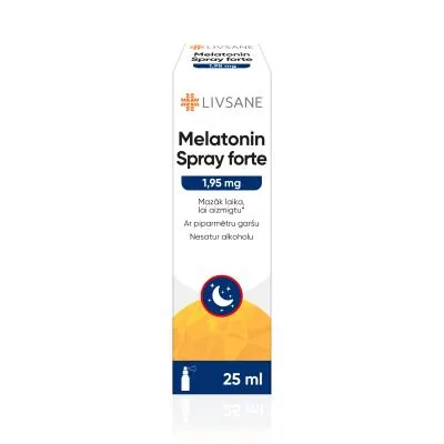 Livsane Melatonin Forte 1,95 mg izsmidzināms šķidrums 25 ml