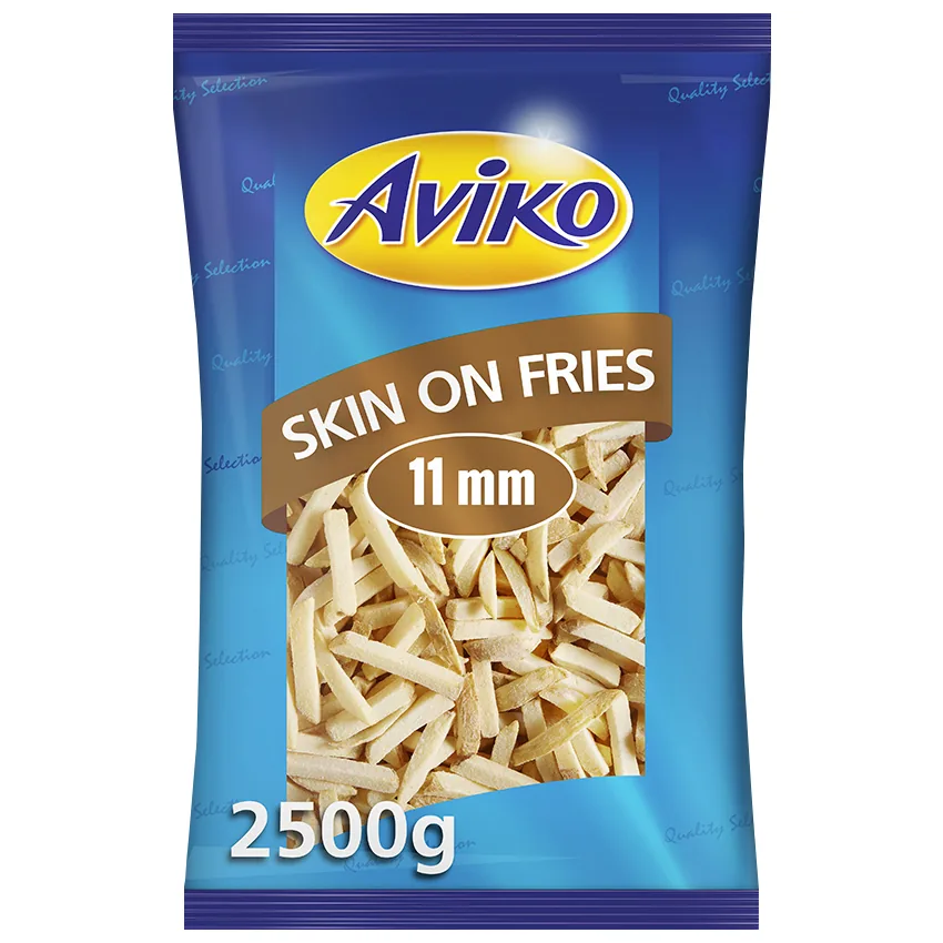 SALDĒTI KARTUPEĻI AR MIZU SKIN ON FRIES 11MM AVIKO 2,5 KG