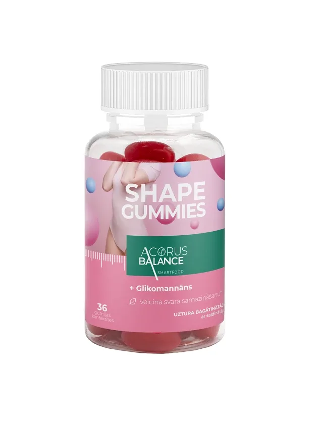 Acorus Balance Shape Gummies pastilas ar glikomannānu, 36 gb.