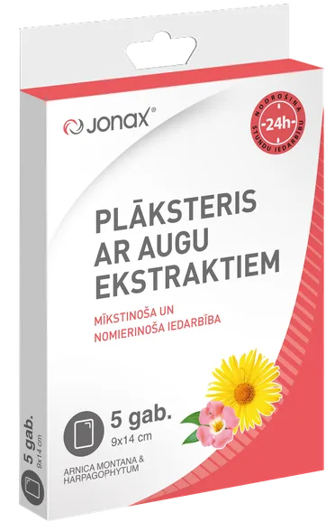 Jonax ar augu ekstraktiem plāksteri, 5 gab.