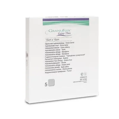 Granuflex Extra Thin hidrokoloīdu pārsējs 15 x 15 cm N5