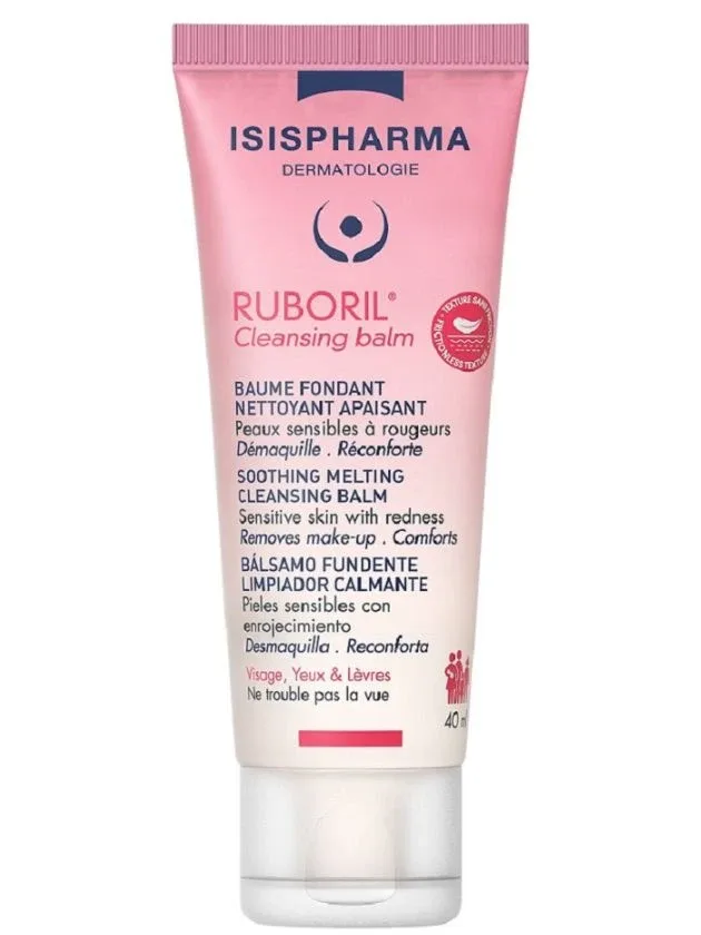 Isispharma Ruboril remdējošs trīsfāžu balzāms sejas ādas attīrīšanai, 40 ml