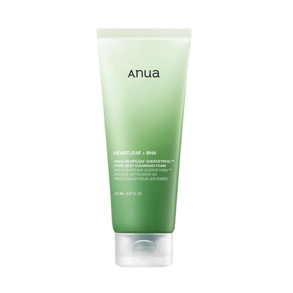 Anua Heartleaf Quercetinol Pore deep cleansing attīrošas putas, 150 ml