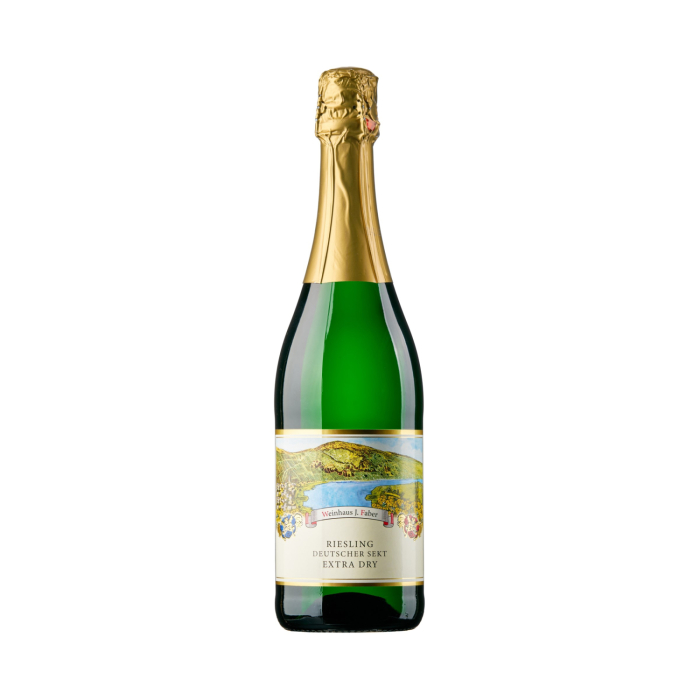 DZIRKSTOŠAIS VĪNS FABER RIESLING EXTRA DRY 12% 0,75L