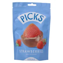LIOFILIZĒTAS ZEMENES PERGALE PICKS PIENA KAKAO GLAZŪRĀ 90G