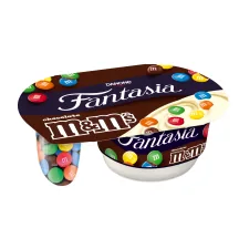 JOGURTS FANTASIA VANIĻAS, AR M&M'S PIENA ŠOKOLĀDES KONFEKTĒM 120G