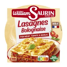 Lazanja William Saurin boloņas mērcē ar liellopa gaļu, tomātiem un baziliku, 300 g