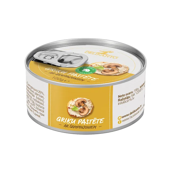 PASTĒTE VEGĀNA LĀČI, GRIĶU AR ŠAMPINJONIEM, 100G