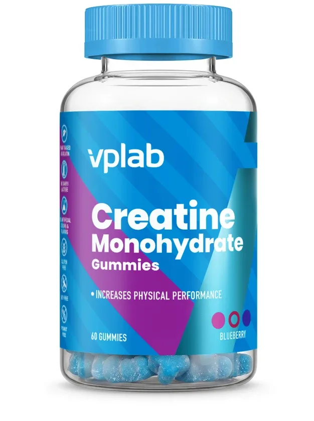 Vplab Creatine Monohydrate Gummies košļājamās pastilas, 60 gb.