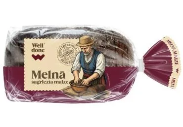 MELNĀ RUDZU MAIZE SAGRIEZTA WELL DONE 800G