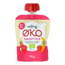 EKOLOĢISKS SMŪTIJS SALLING EKO AR AUZĀM, ĀBOLIEM, BANĀNIEM, AVENĒM UN ZEMENĒM 6MĒN. 90G