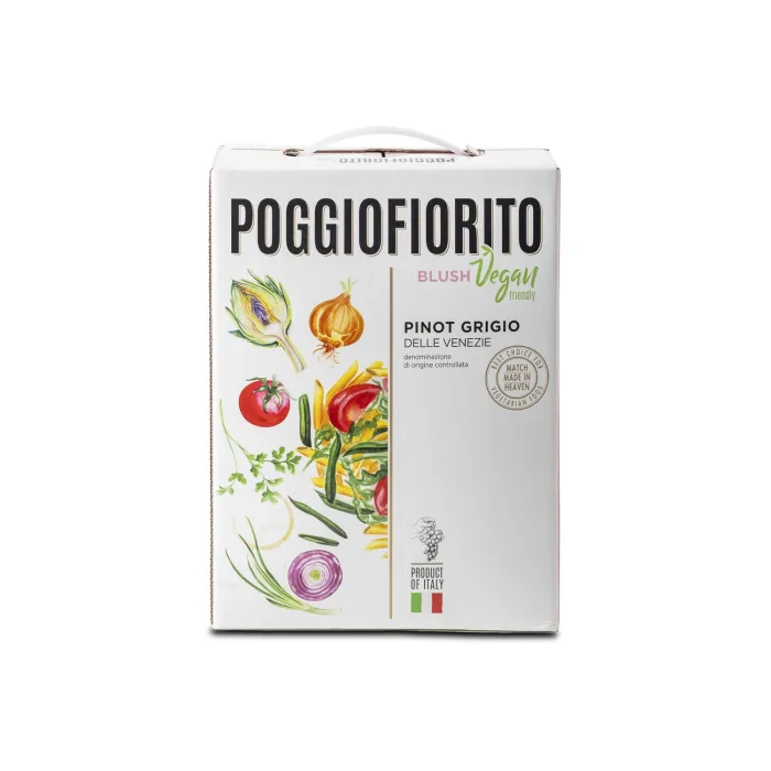 Розовое вино Poggio Fiorito Pinot Grigio Blush 12%, 3 л