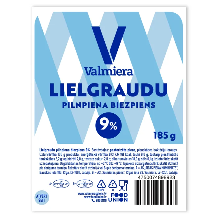 BIEZPIENS VALMIERA LIELGRAUDU 9% 185G