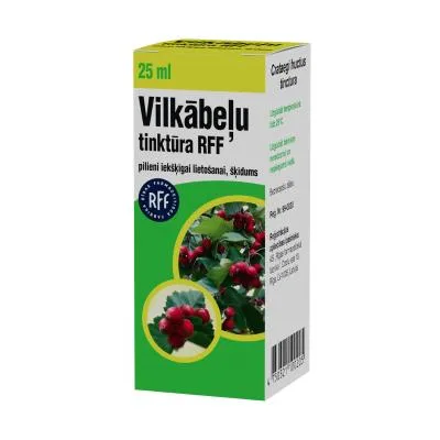 Vilkābeļu tinktūra RFF Pilieni iekšķīgai lietošanai 25 ml