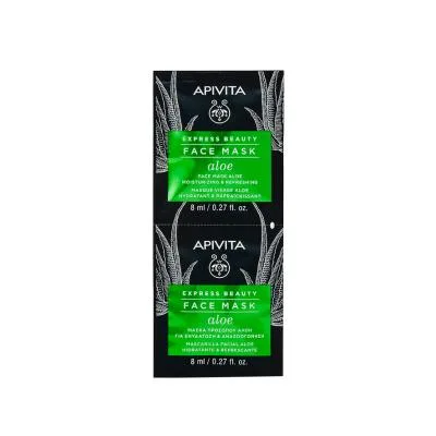 Apivita Express Beauty sejas maska ar alveju 2 x 8 ml