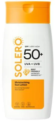 Solero SPF50+ mitrinošs saules aizsarglosjons sejai 200 ml