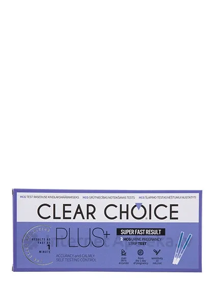 Clear Choice Plus grūtniecības tests, 2 gb.