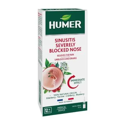 Humer Stipri Aizliktam Degunam sinusīts, iesnas, deguna aerosols 15 ml