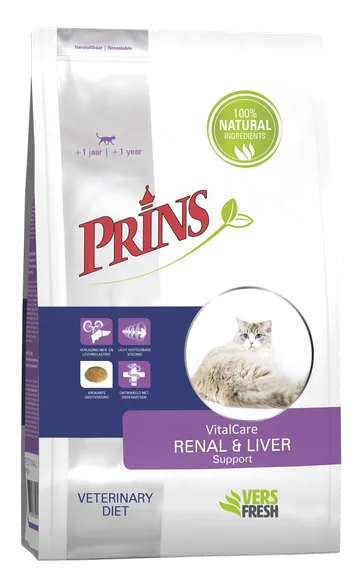 Prins Vitalcare Diet Renal&Liver support sausā barība, 5 kg