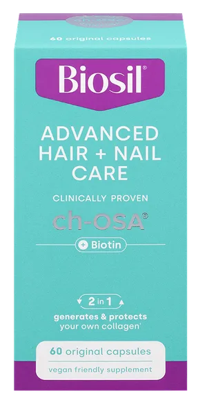 Biosil Advanced Hair+ Biotin kapsulas, 60 gab.
