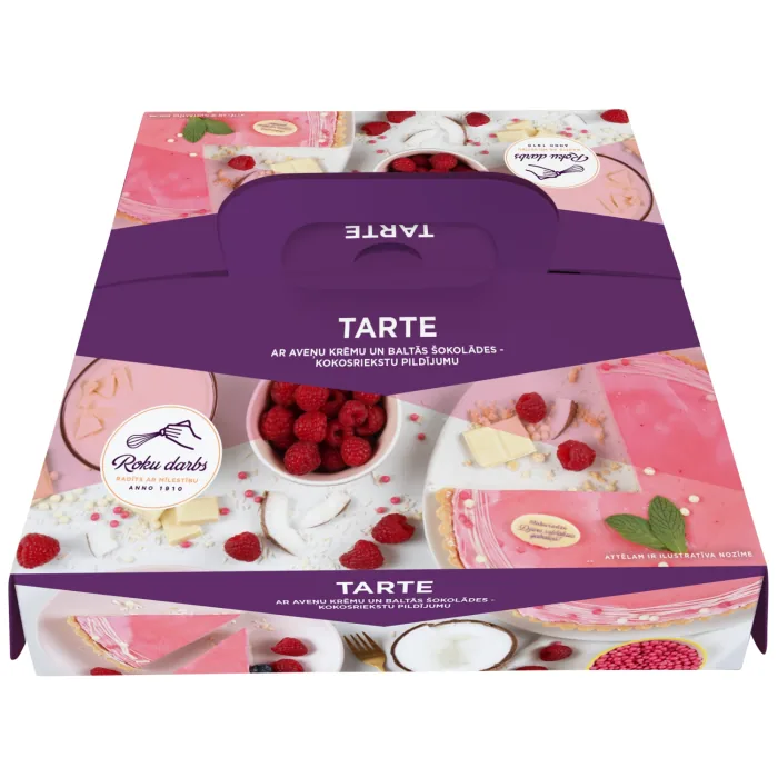 TARTE STABURADZE AR AVEŅU KRĒMU UN BALTĀS ŠOKOLĀDES - KOKOSRIEKSTU PILDĪJUMU 700G