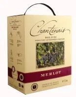 Sarkanvīns Chantenais Merlot, sauss, bib, 13%-13,5%, 3 l